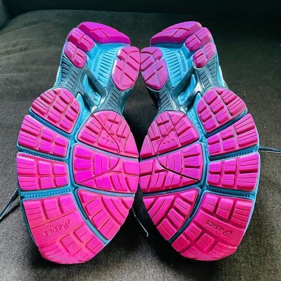 Excellent ASICS GT 2000 Black Blue Ruby Red sz 7 38 EUR - Picture 11 of 14